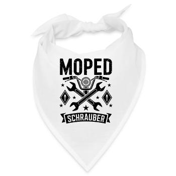 Moped Mechaniker Moped Schrauber Mopedfahrer - Bandana - Weiß - Vorne