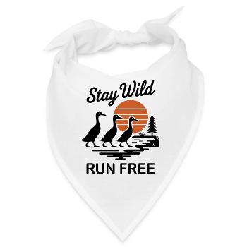 Laufenten Sonnenuntergang Laufente Entenzucht - Bandana - Weiß - Vorne