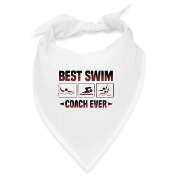 Beste Schwimmtrainer aller Zeiten Geschenke für Schwimmtrainer - Bandana - Weiß - Vorne