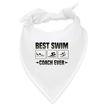 Beste Schwimmtrainer aller Zeiten Geschenke für Schwimmtrainer Geschenke - Bandana - Weiß - Vorne