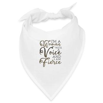Feministische Geschenkfrau mit einer Stimme Heftiger Feminismus - Bandana - Weiß - Vorne
