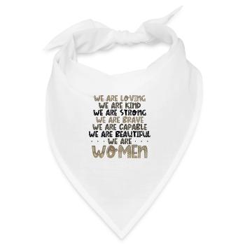 Frauen Geschenke Liebende Art Stark Mutig Fähig - Bandana - Weiß - Vorne