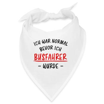 Busfahrer Beruf Lustiger Spruch Linienbus Geschenk - Bandana - Weiß - Vorne