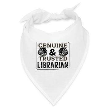 Bibliothekar Geschenkidee Echter und vertrauenswürdiger Bibliothekar - Bandana - Weiß - Vorne