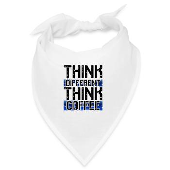 Kaffeeliebhaber Geschenke denken anders denken Kaffee denken - Bandana - Weiß - Vorne