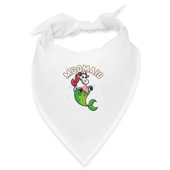 Moomaid Lustige Kuh Meerjungfrau Sarkasmus Geschenk - Bandana - Weiß - Vorne