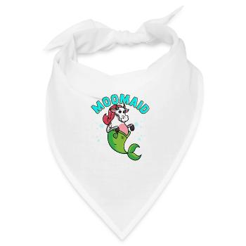 Moomaid Lustige Kuh Meerjungfrau Sarkasmus Geschenke - Bandana - Weiß - Vorne