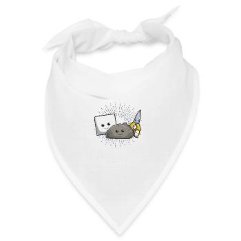 Können wir nicht alle einfach mit Steinpapierscheren auskommen - Bandana - Weiß - Vorne