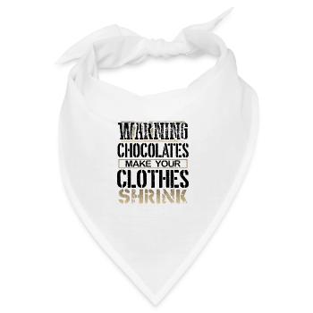 Schokoholische Geschenke Warnung Pralinen machen Kleidung - Bandana - Weiß - Vorne