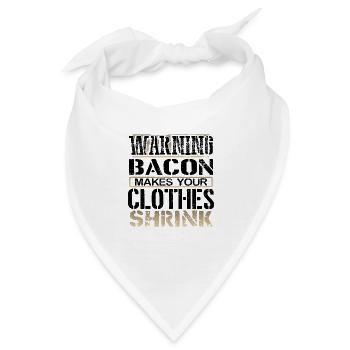 Speck Liebhaber Geschenke Warnung Speck machen Kleidung - Bandana - Weiß - Vorne