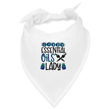 Verrückte ätherische Öle Lady Geschenke Ätherische Öle - Bandana - Weiß - Vorne