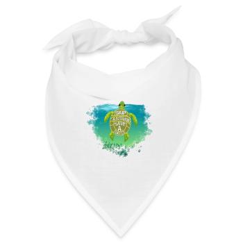 Sea Turtle Conservation Geschenk Überspringen Sie einen Strohhalm Save a - Bandana - Weiß - Vorne