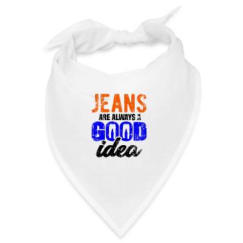 Keep it Casual Jeans Immer eine gute Idee Favorit - Bandana - Weiß - Vorne