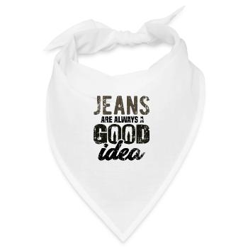 Keep it Casual Jeans Immer eine gute Idee Favorit - Bandana - Weiß - Vorne