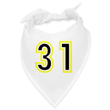31 Zahl College - Bandana - Weiß - Vorne