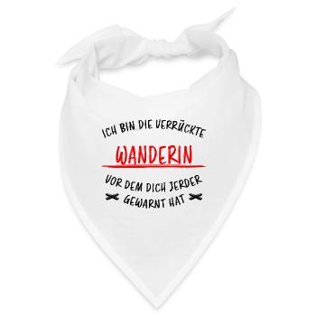 Wanderin Lustiger Spruch Outdoor Wandern Geschenk - Bandana - Weiß - Vorne