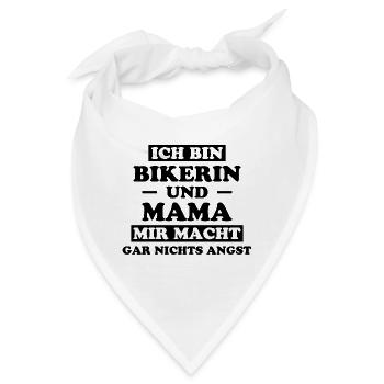 Bikerin Spruch Motorrad Lustiges Bikerin Geschenk - Bandana - Weiß - Vorne