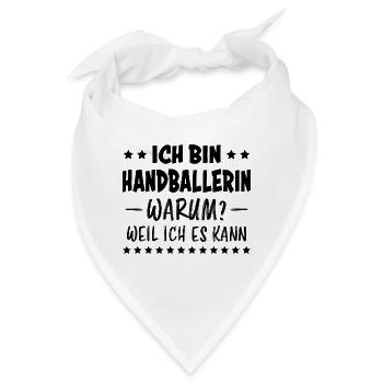 Handballerin Spruch Lustiges Handballerin Geschenk - Bandana - Weiß - Vorne