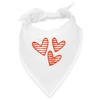 HERZ. VIELEN DANK. GELIEBTE. MEISTER. DANKE HERRIN. - Bandana - Weiß - Vorne