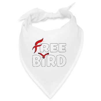 Free Bird - frei wie ein Vogel - Bandana - Weiß - Vorne