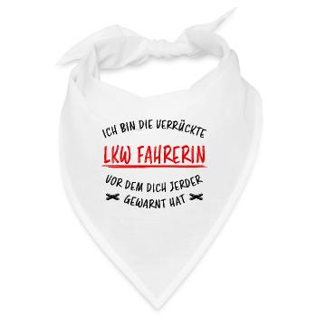 LKW Fahrerin Fun Spruch Lastwagenfahrerin Geschenk - Bandana - Weiß - Vorne