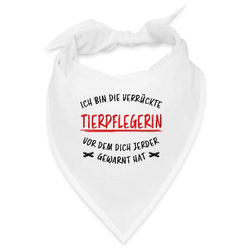 Tierpflegerin Lustiger Spruch Beruf Tiere Geschenk - Bandana - Weiß - Vorne