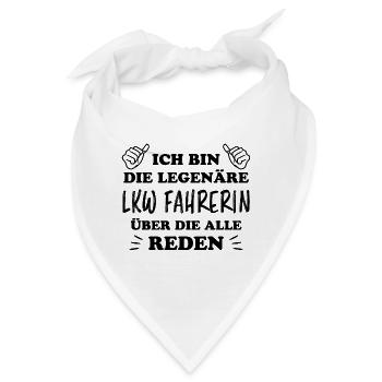 LKW Fahrerin Fun Spruch Lastwagenfahrerin Geschenk - Bandana - Weiß - Vorne
