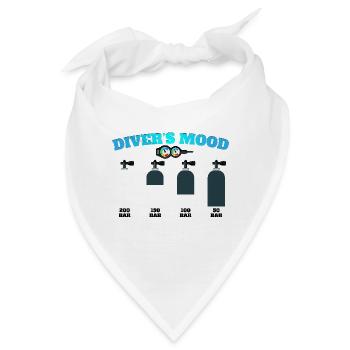 Tauchflasche Tauchen Taucher diving diver scuba - Bandana - Weiß - Vorne