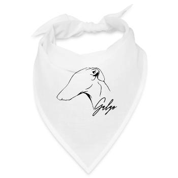 GALGO Profil Windhunde Hunde Hund Wilsigns - Bandana - Weiß - Vorne