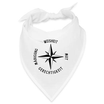 Stoische Kardinaltugend Stoizismus Stoa Tugend - Bandana - Weiß - Vorne