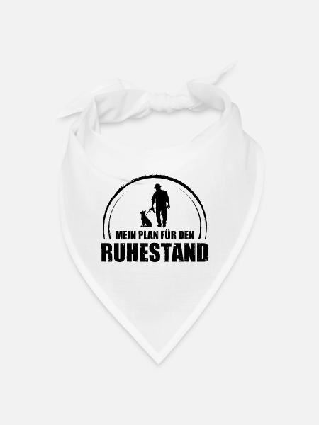 Mein Plan Fur Den Ruhestand 1 - - Bandana - Weiß - Vorne