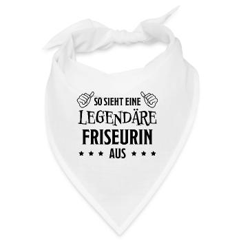 Friseurin Friseur Lustig Spruch Friseurin Geschenk - Bandana - Weiß - Vorne