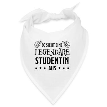 Studentin Spruch Universität Studentin Geschenk - Bandana - Weiß - Vorne