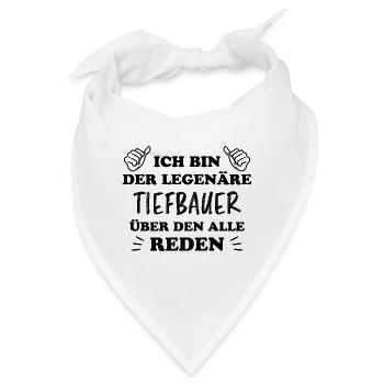 Tiefbauer Beruf Lustiger Spruch Tiefbauer Geschenk - Bandana - Weiß - Vorne