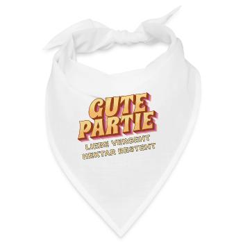 Gute Partie - Liebe vergeht Hektar besteht - Bandana - Weiß - Vorne