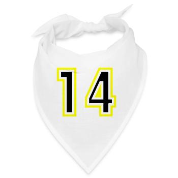 14 Zahl College - Bandana - Weiß - Vorne