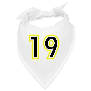 19 Zahl College - Bandana - Weiß - Vorne