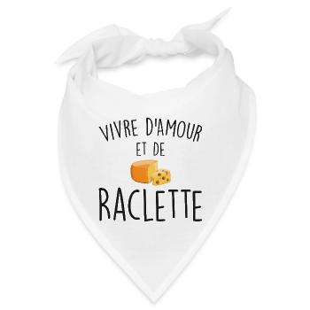 Leben von Liebe und Raclette - Bandana - Weiß - Vorne