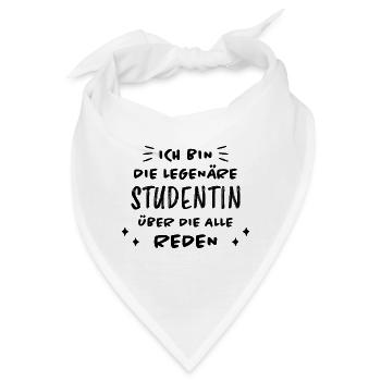 Studentin Spruch Universität Studentin Geschenk - Bandana - Weiß - Vorne