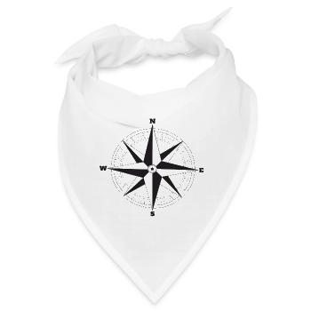 Kompass, Kompass T shirt - Bandana - Weiß - Vorne