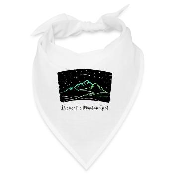 Bergmagie, Berge unter Nachthimmel, wandern, berg - Bandana - Weiß - Vorne