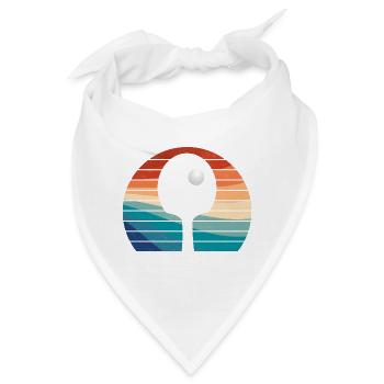 Cooles Tischtennis Vintage Design - Bandana - Weiß - Vorne