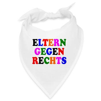 Eltern gegen rechts - Bandana - Weiß - Vorne