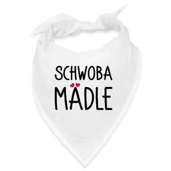 Schwoba Mädle - Bandana - Weiß - Vorne