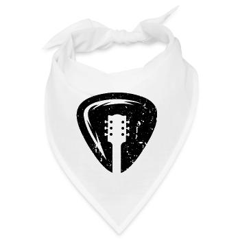 Gitarre Musik Instrument Plektrum - Bandana - Weiß - Vorne