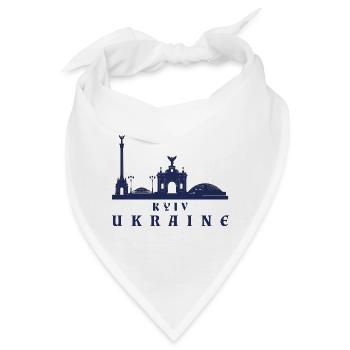 Kiew Skyline Ukraine Kyiv - Bandana - Weiß - Vorne
