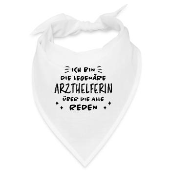 Arzthelferin Lustiger Spruch Arzthelferin Geschenk - Bandana - Weiß - Vorne