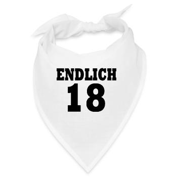 Endlich 18 - Bandana - Weiß - Vorne