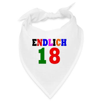 Endlich 18 - Bandana - Weiß - Vorne