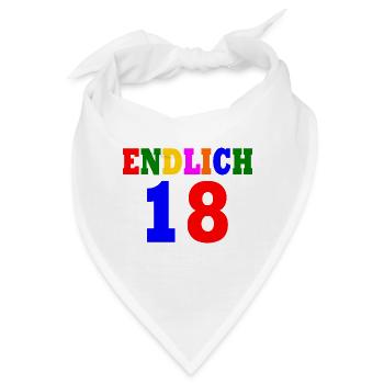 Endlich 18 - Bandana - Weiß - Vorne